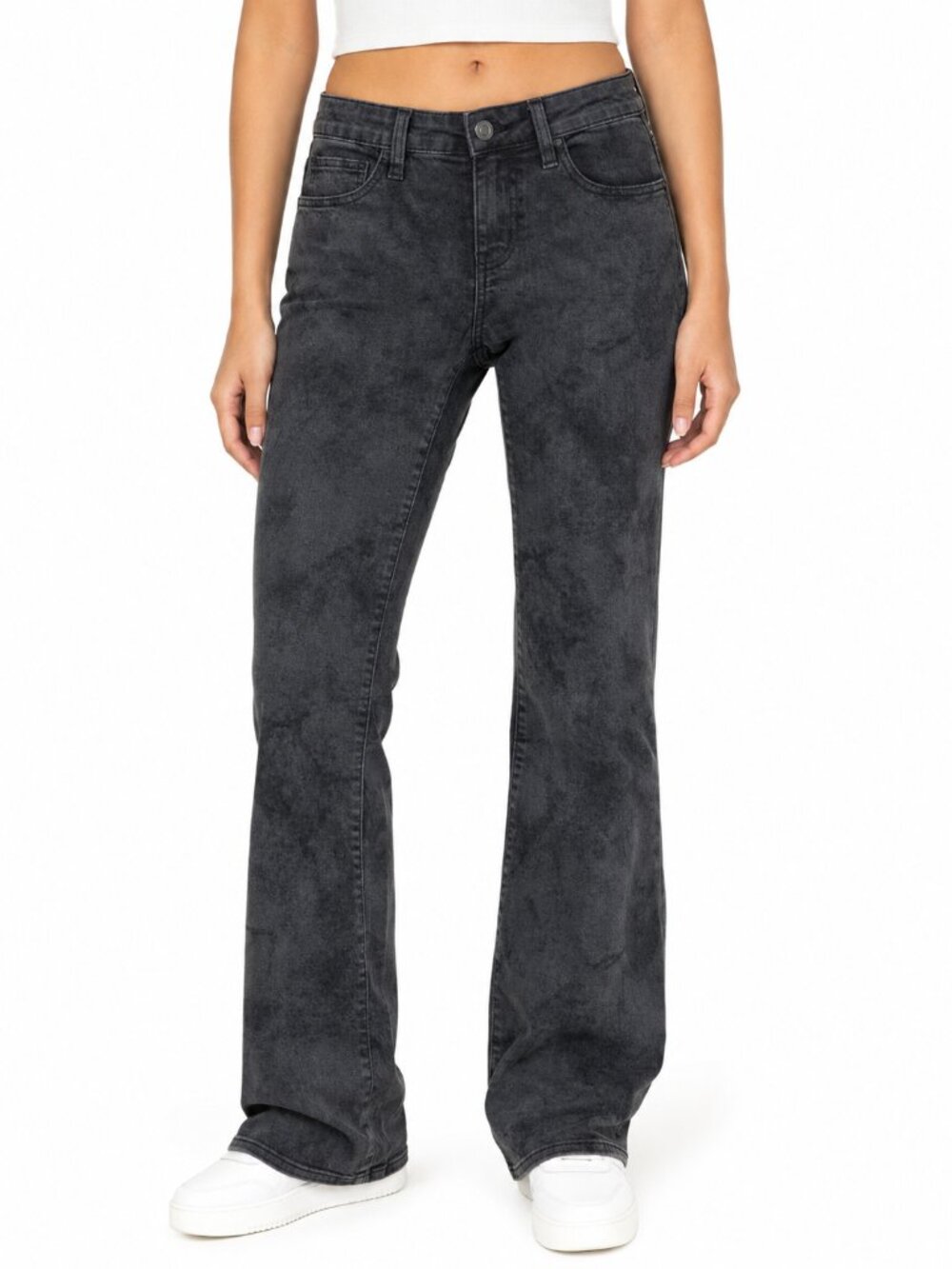Project Indigo Black Gray Wash Straight Leg Stretch Jeans | Size 5